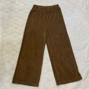 The Simple Folk - Organic Cotton Terry Cloth Wide Leg Elastic Waistband Trousers